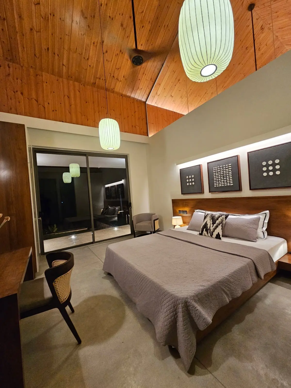 Master bedroom at night